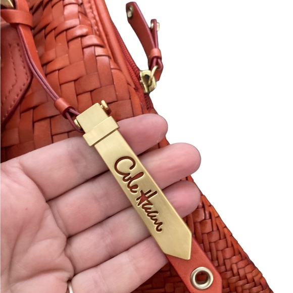 Cole Haan Woven Bag-Terracotta Orange-Amazing & Wonderful Conditon - Picture 7 of 12